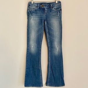 Silver Jeans Tuesday Style Lighter Wash/Distressed